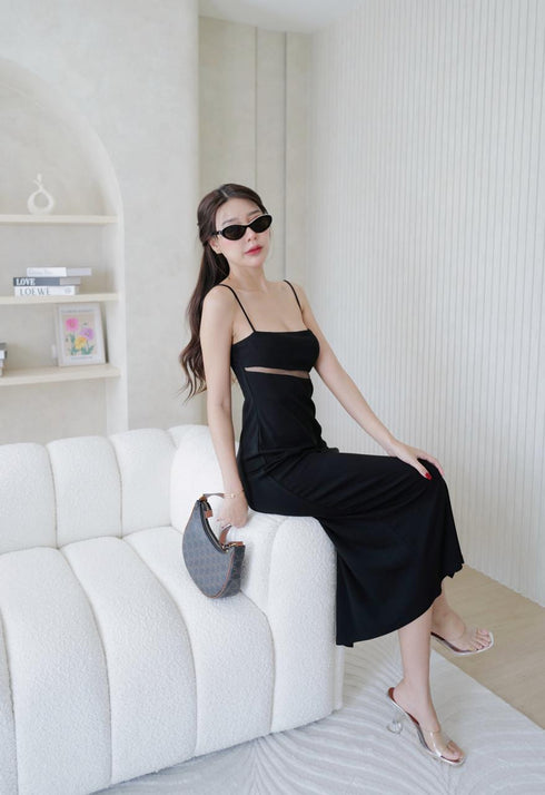 Spaghetti straps Sleeveless Hollow Out A-Line Dresses